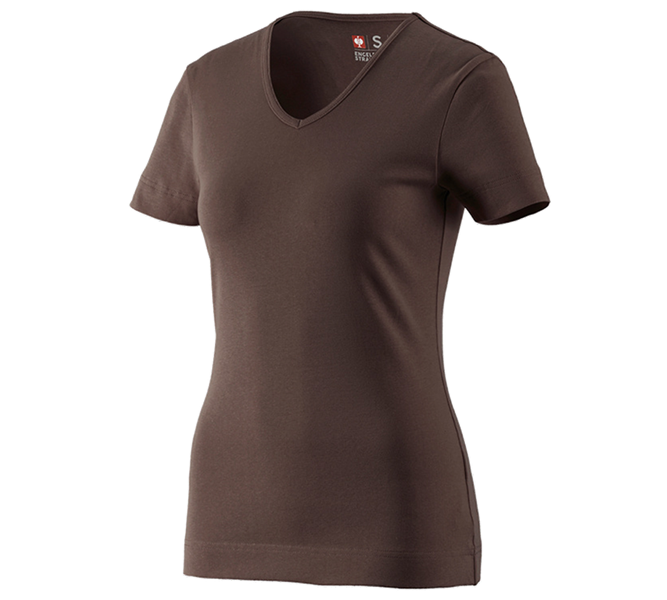 e.s. t-shirt cotton V-Neck, donna