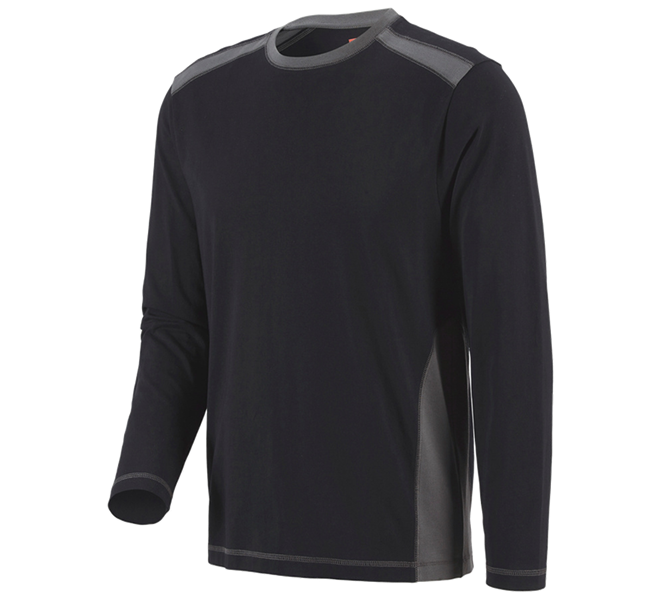 Vista principale, Uomo, Longsleeve cotton e.s.active, nero/antracite 