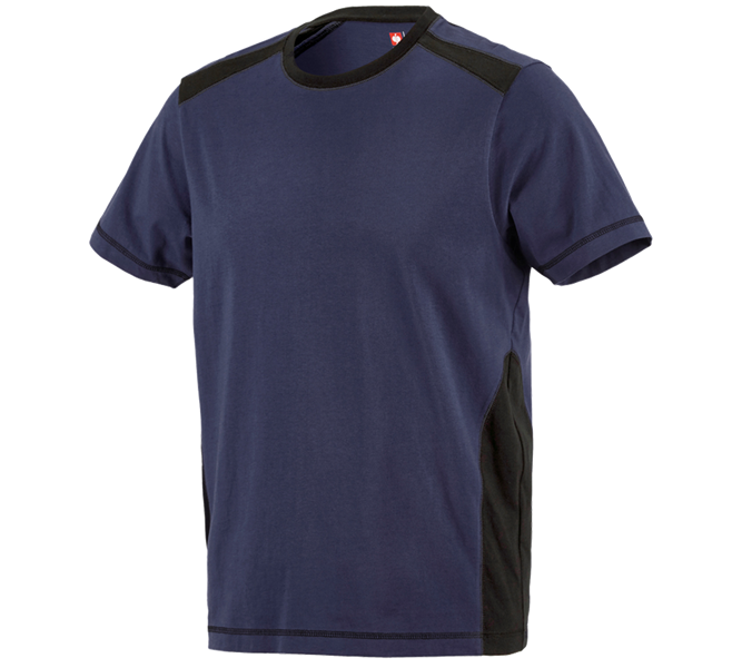 Vista principale, T-shirt, T-shirt cotton e.s.active, blu scuro/nero