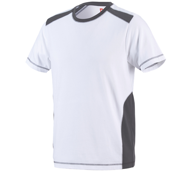 Vista principale, Uomo, T-shirt cotton e.s.active, bianco/antracite 