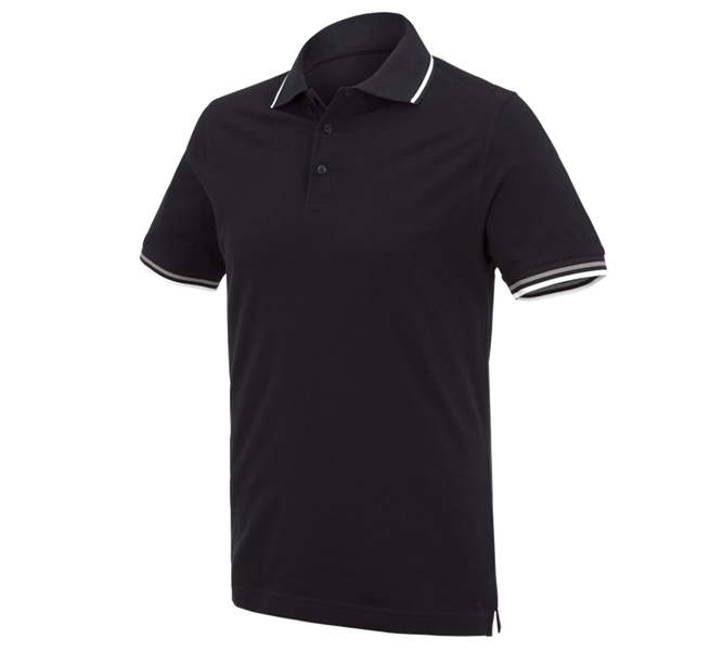 Vista principale, Basics, e.s. polo cotton Deluxe Colour, nero/argento