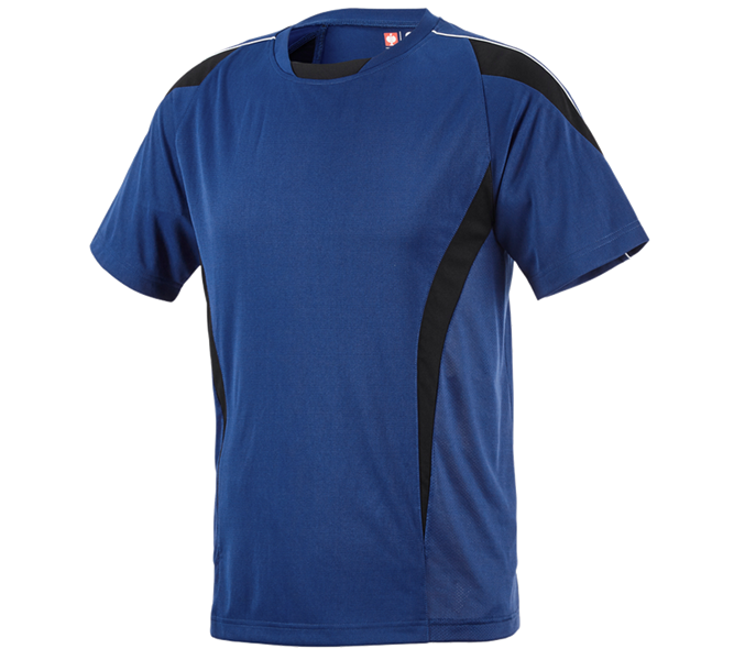 Vista principale, T-shirt, e.s. t-shirt funzionale poly Silverfresh, blu reale/nero