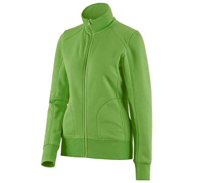 Vista principale, Maglie | Felpe con cappuccio, e.s. felpa aperta poly cotton, donna, verde mare