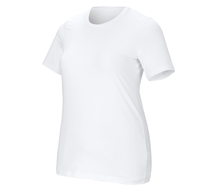 e.s. t-shirt cotton stretch, donna, plus fit