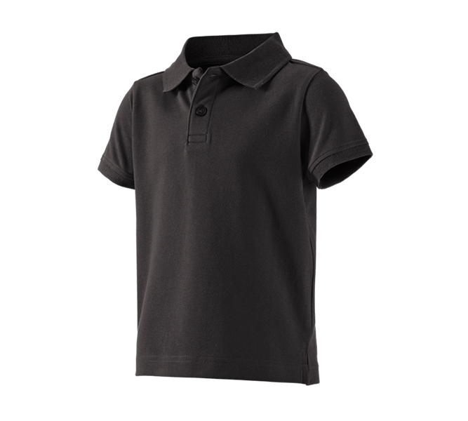 Hauptansicht, Basics, e.s. Polo-Shirt cotton stretch, Kinder, schwarz