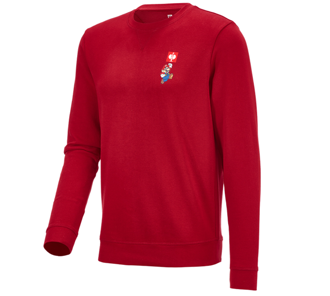 Hauptansicht, SUPER MARIO X STRAUSS, Super Mario Sweatshirt, Herren, feuerrot