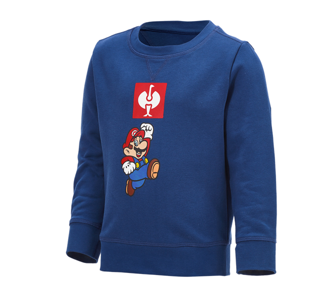 Hauptansicht, Geschenkideen, Super Mario Sweatshirt, Kinder, alkaliblau