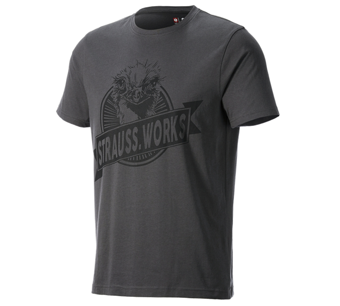 Vista principale, T-shirt, T-shirt e.s.iconic works, grigio carbone