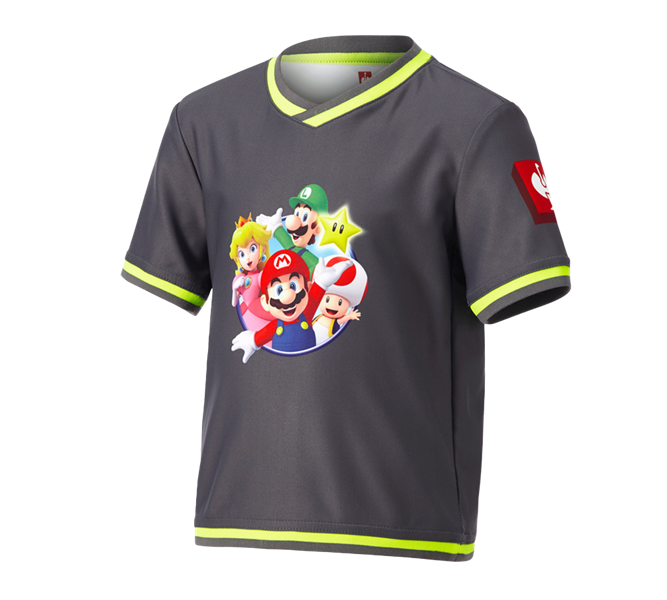 Hauptansicht, SUPER MARIO X STRAUSS, Super Mario Funktions T-Shirt, Kinder, anthrazit