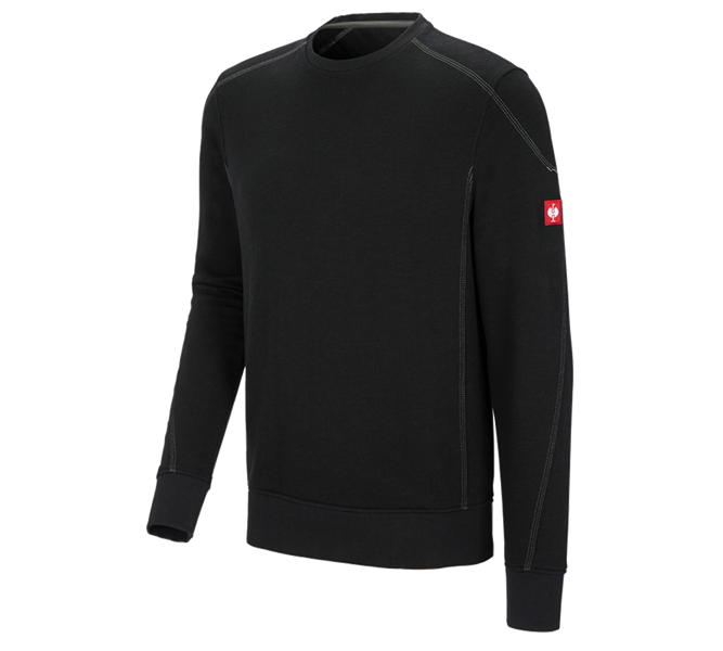 Hauptansicht, Herren, Sweatshirt cotton slub e.s.roughtough, schwarz