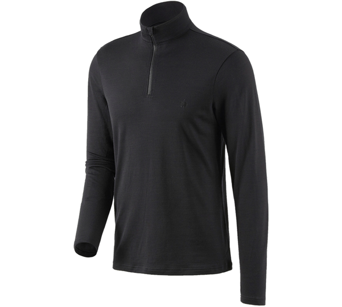 Hauptansicht, Shirts & Co., Troyer Merino e.s.trail, schwarz