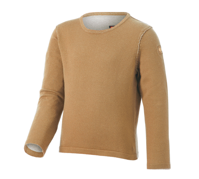 Hauptansicht, Neuheiten, Strickpullover e.s.iconic, Kinder, mandelbraun