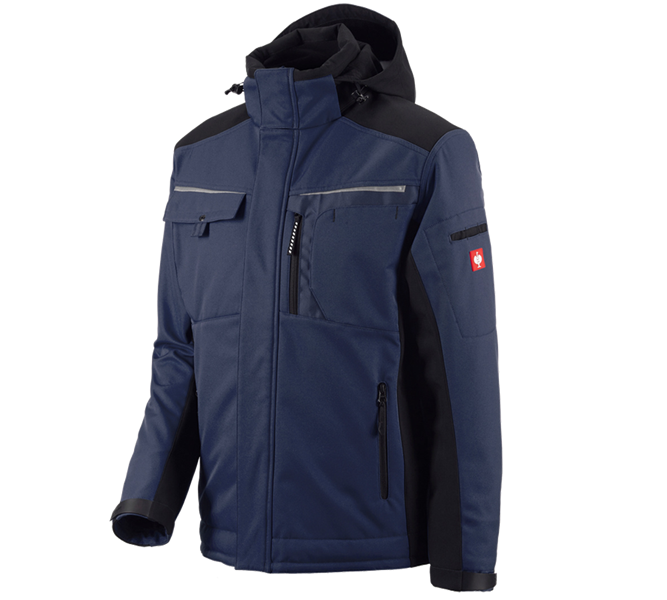 Vista principale, e.s.motion, Giacca Softshell e.s.motion, blu scuro/nero