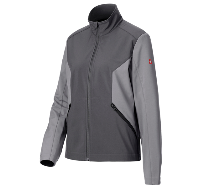 Hauptansicht, Neuheiten, Softshelljacke e.s.trail pure, Damen, carbongrau/basaltgrau