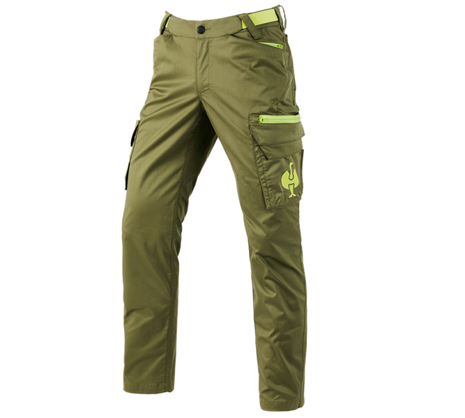 Vista principale, Pantaloni, Pantaloni cargo e.s.trail, verde ginepro/verde lime