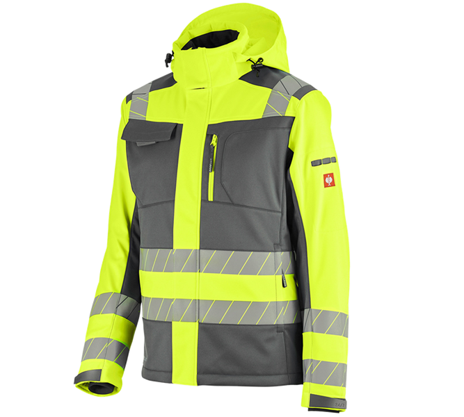 Vista principale, Giacche, Giacca segnaletica inve. Softshell e.s.motion 24/7, antracite /giallo fluo