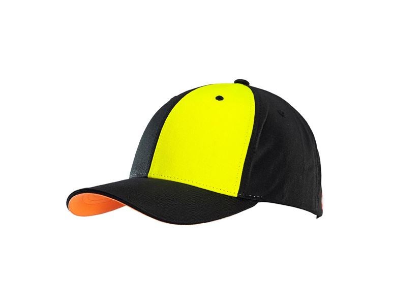 Vista principale, Accessori, e.s. cappellino motion 2020, nero/giallo fluo/arancio fluo