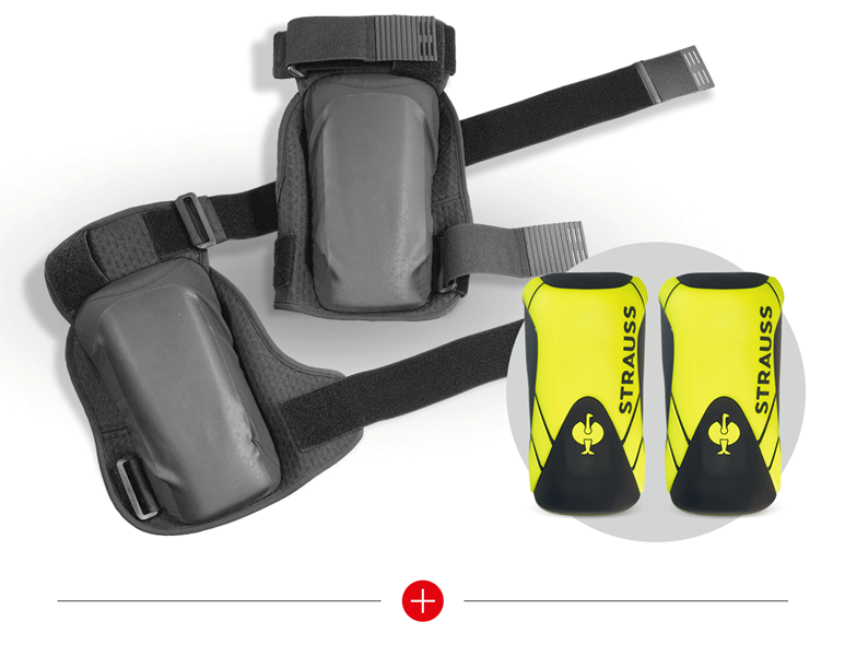 Hauptansicht, Aktions-Sets, SET:e.s.Knee Pad+Kniepolstertasche Pro-Comf.,rough