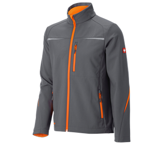 Vista principale, Giacca Softshell­ e.s.​motion 2020, antracite /arancio fluo