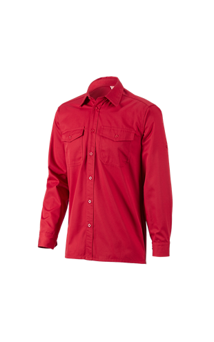 Camicia da lavoro e.s.classic, a manica lunga rosso