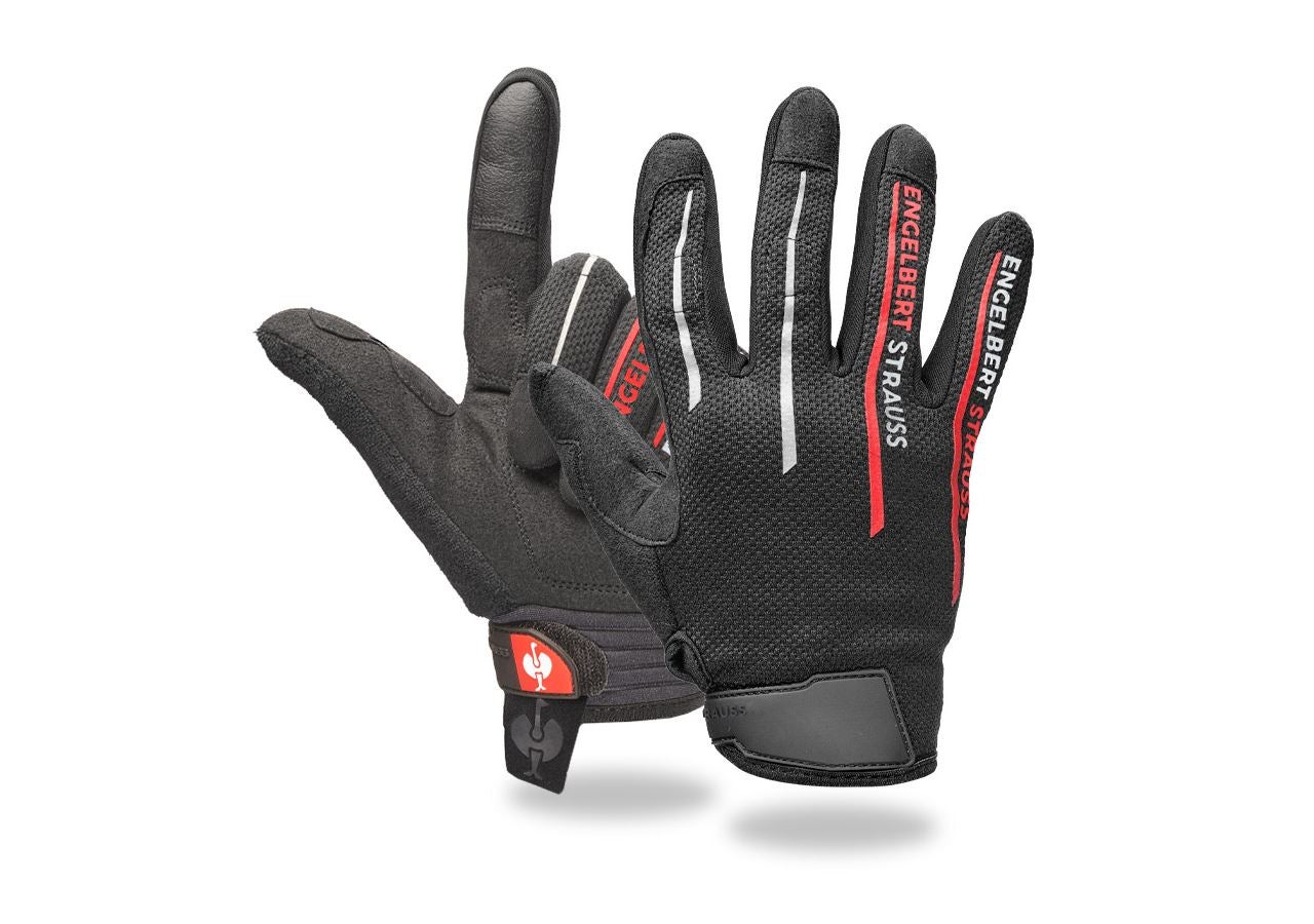 Ibrido: e.s. guanti da meccanico Sierra + nero/rosso