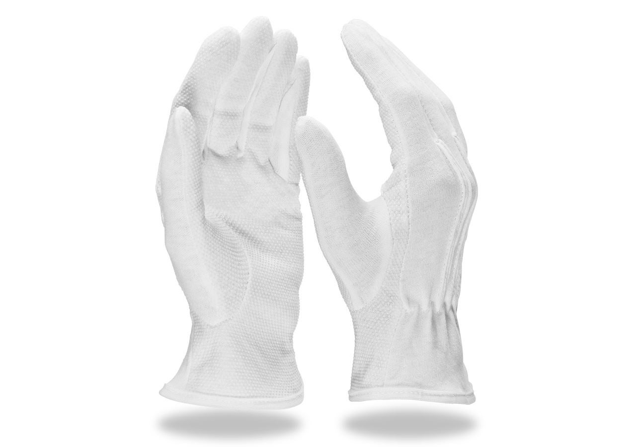 Tessuto: Guanti trikot in PVC Grip, confezione da 12 + bianco