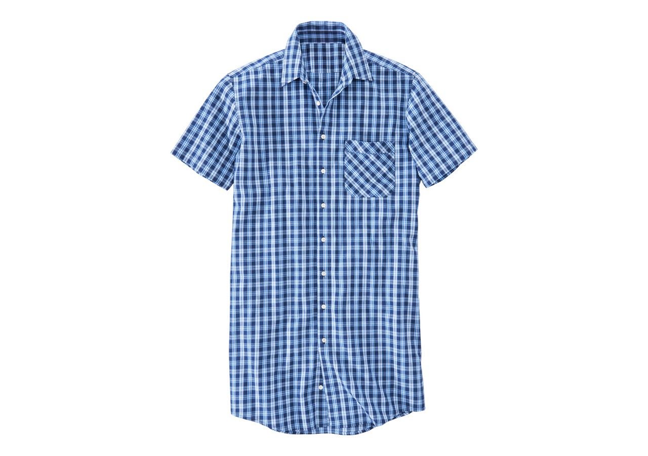 Maglie | Pullover | Camicie: Camicia a manica corta Lübeck, extra lunga + blu scuro/azzurro/blu reale