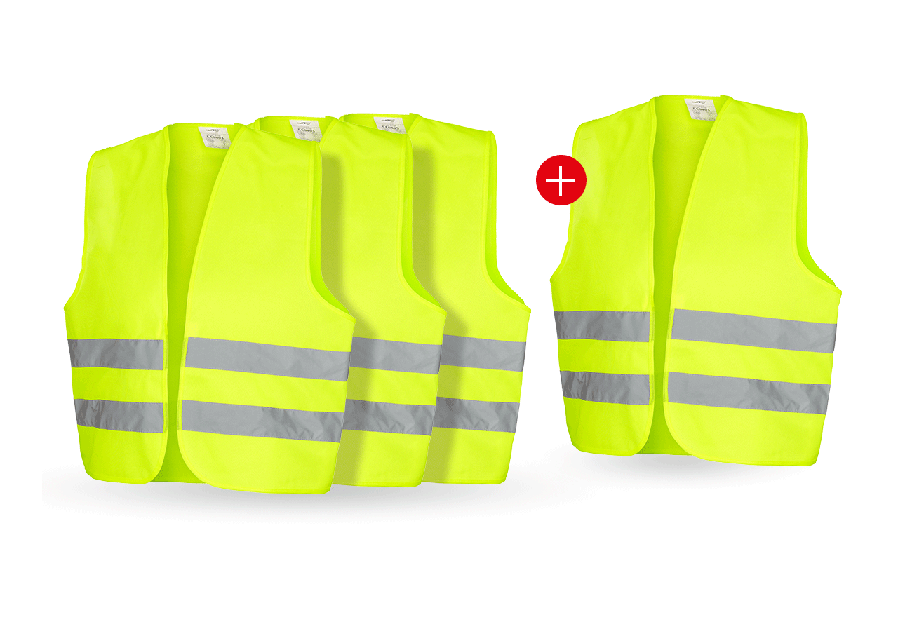 Abbigliamento: 4 per 3 STONEKIT gilet segnaletico Basic + giallo fluo