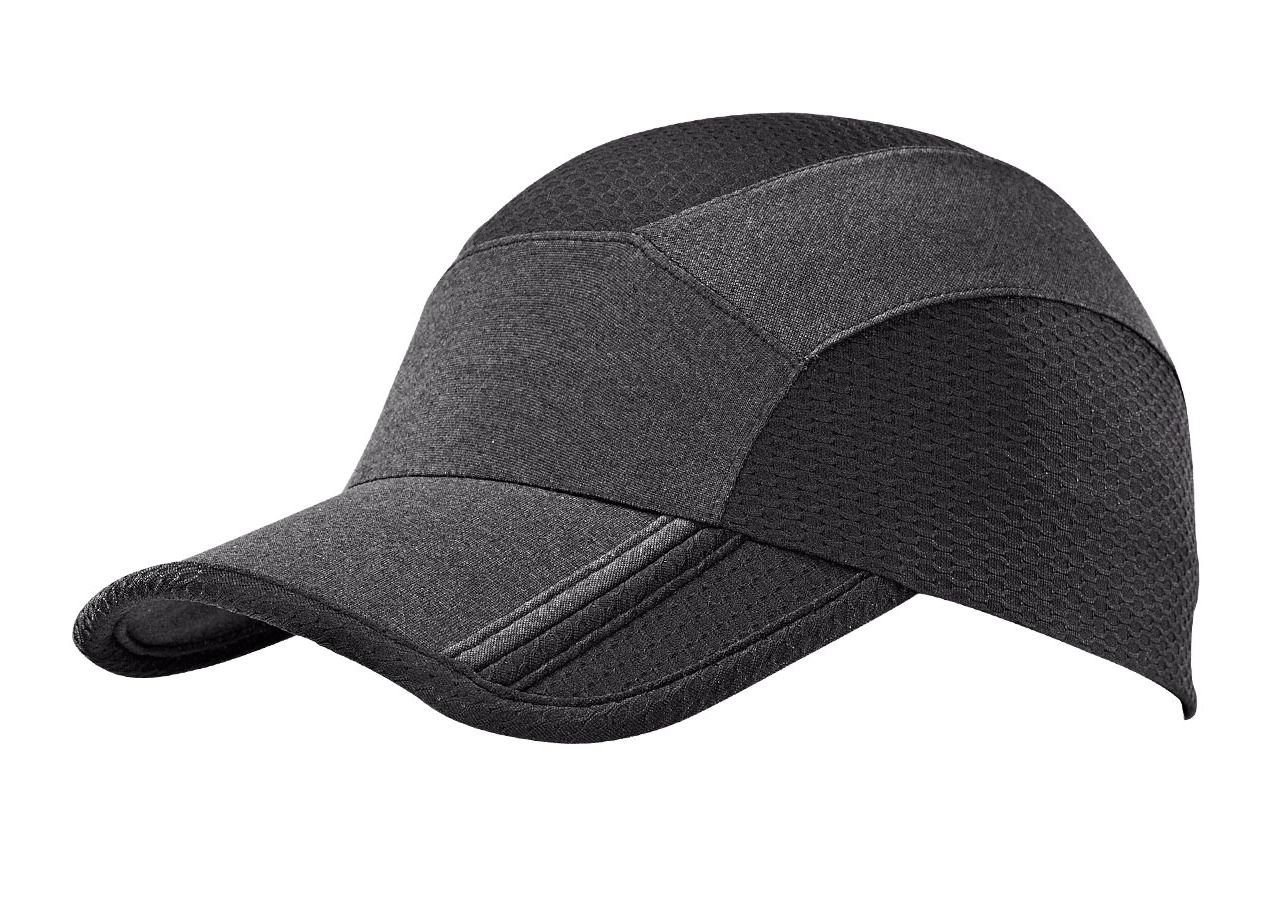 Accessori: e.s. cappellino funzionale Comfort fit + nero/nero-melange
