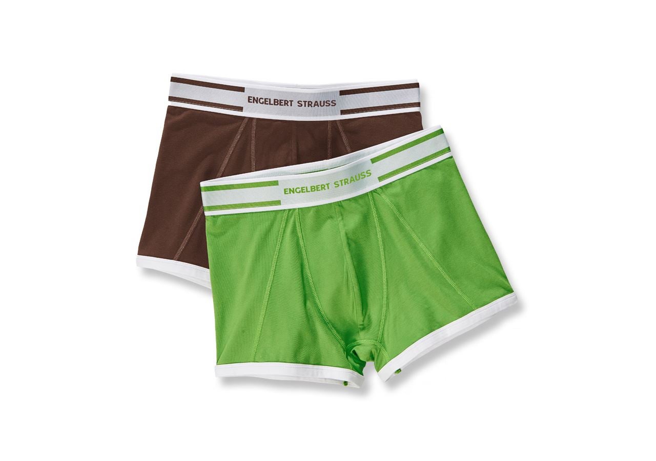 Intimo | Abbigliamento termico: e.s. parigamba Colour cotone elastic., conf. da 2 + castagna+verde mare