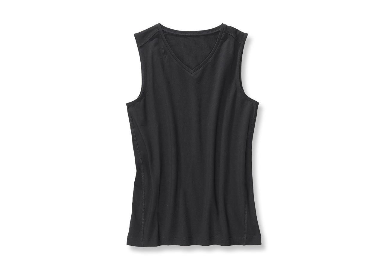 Intimo | Abbigliamento termico: e.s. cotton stretch, maglietta atletica + nero