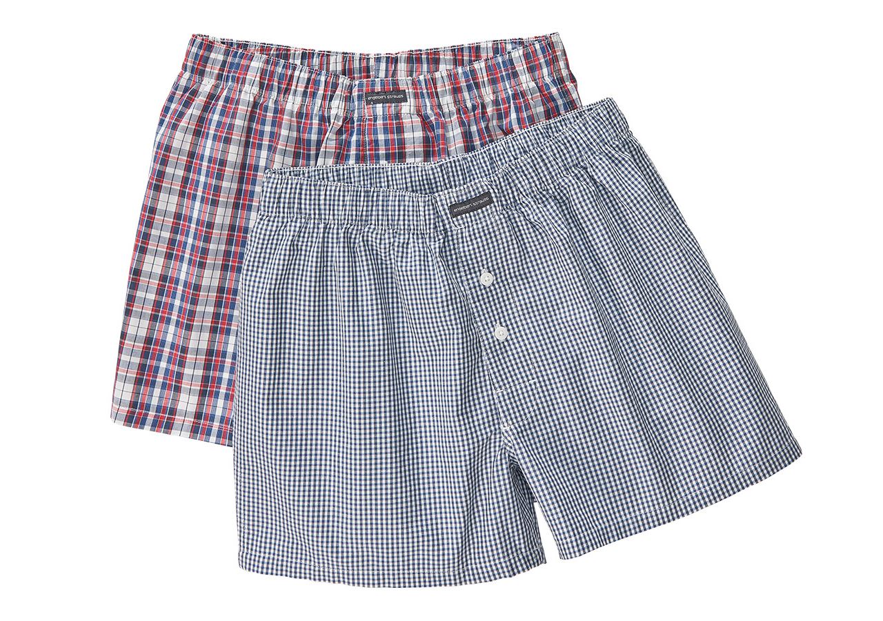 Intimo | Abbigliamento termico: e.s. Boxer Shorts, conf. da 2 + bianco/pacifico+rosso/pacifico/bianco