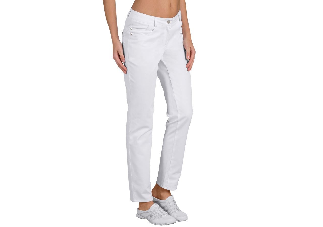 Pantaloni da lavoro: Pantaloni da donna Jessica + bianco