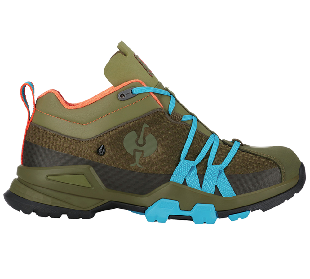 O2: O2 scarpe da lavoro e.s. Kobuk low + verde fango/blu nizza