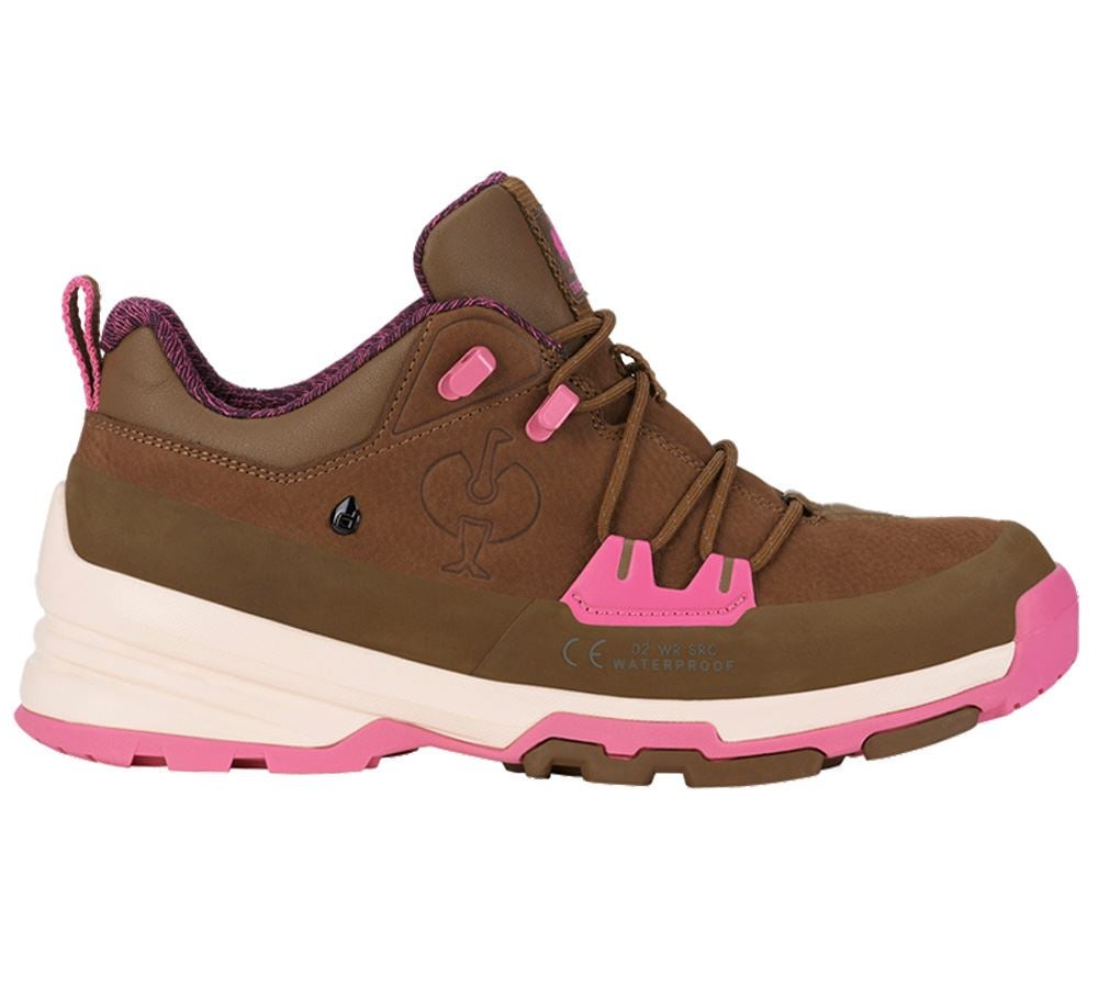 O2: O2 scarpe da lavoro e.s. Ruma low + marrone carrubo/pink damasco