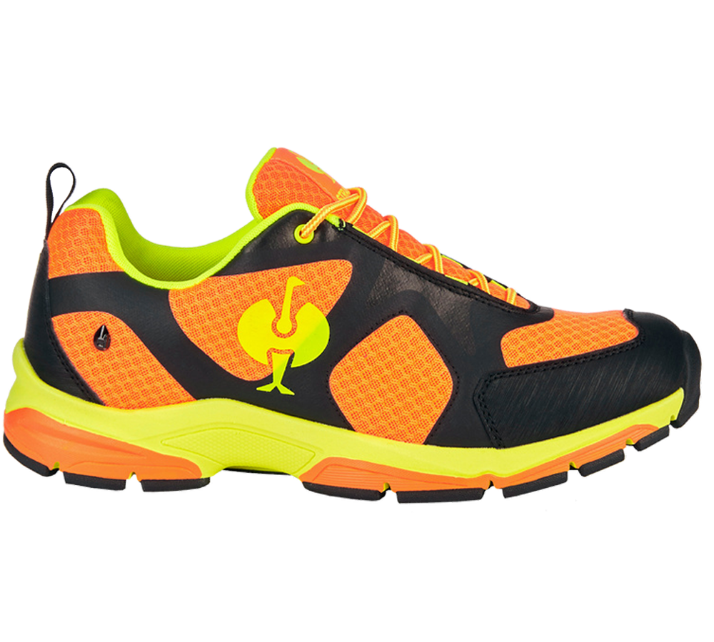 O2: O2 scarpe da lavoro e.s. Thebe II + arancio fluo/giallo fluo/nero