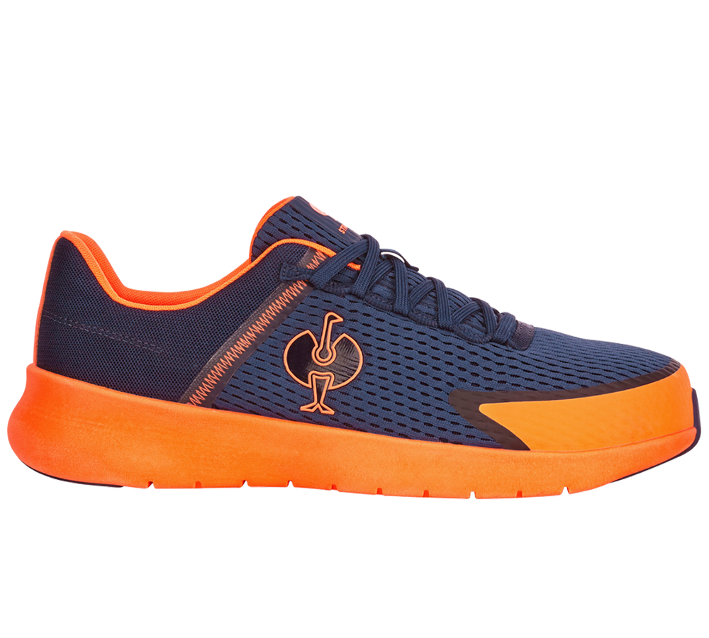 SB: SB scarpe basse antinfortunistiche e.s. Tarent low + blu scuro/arancio fluo