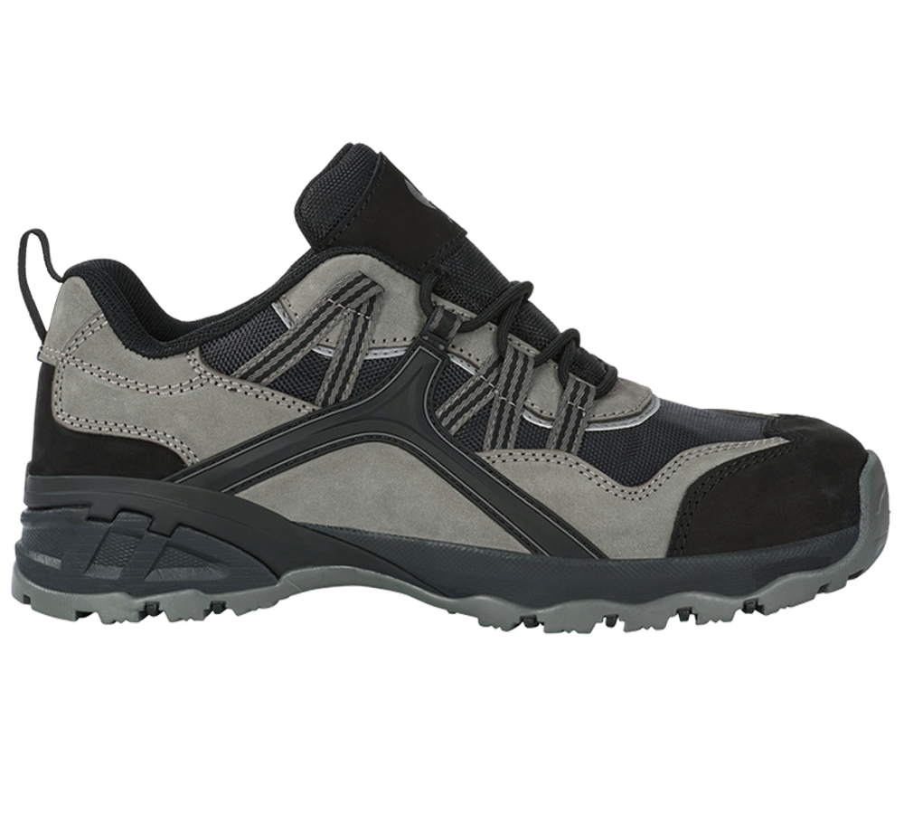 Safety Trainers: e.s. S1 scarpe basse antinfortunistiche Pallas low + cemento/nero