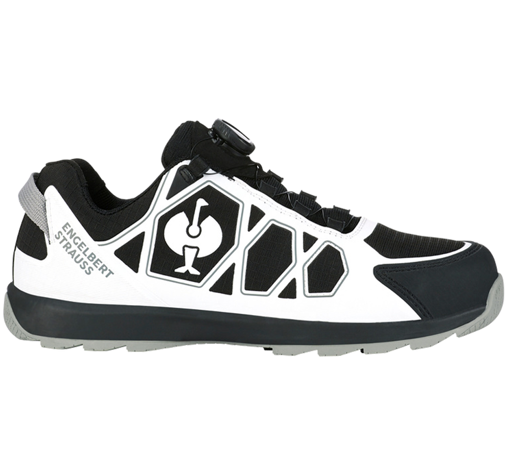 Safety Trainers: S1 scarpe basse antinfortun. e.s. Baham II low + nero/bianco