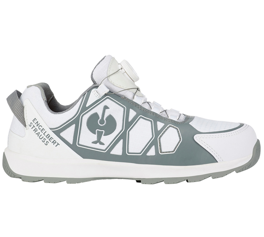Safety Trainers: S1 scarpe basse antinfortun. e.s. Baham II low + bianco/platino