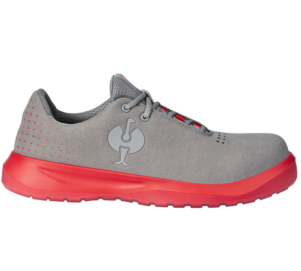 Safety Trainers: S1P scarpe basse antinfortun. e.s. Banco low + grigio perla/rosso sole
