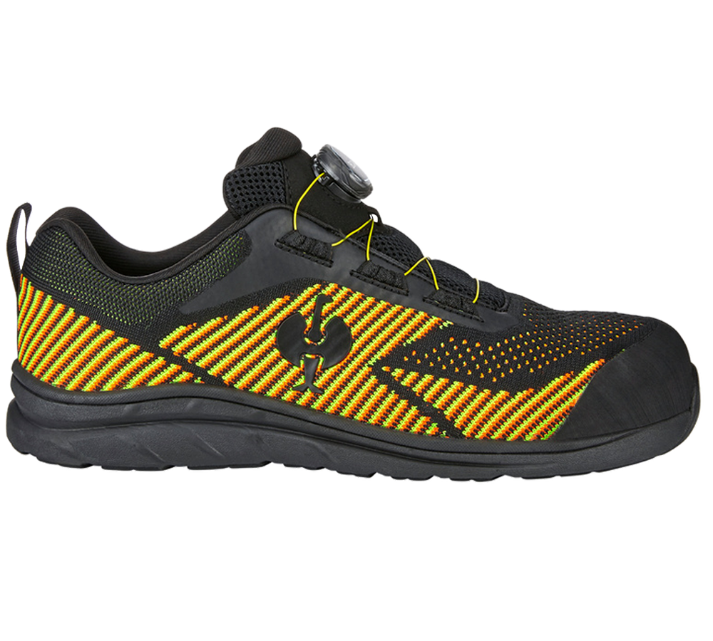 S1: S1 scarpe basse antinfortunis. e.s. Tegmen IV low + nero/giallo fluo/arancio fluo