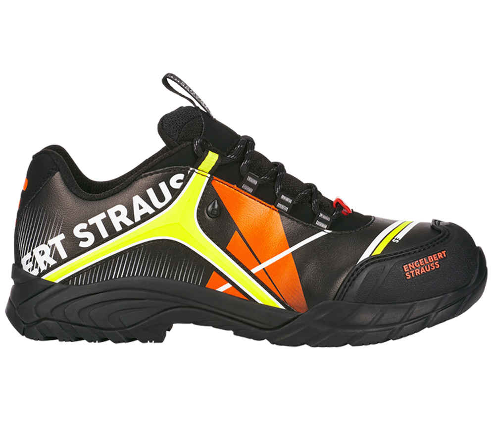 S3: e.s. S3 scarpe basse antinfortunistiche Turais + nero/arancio fluo/giallo fluo