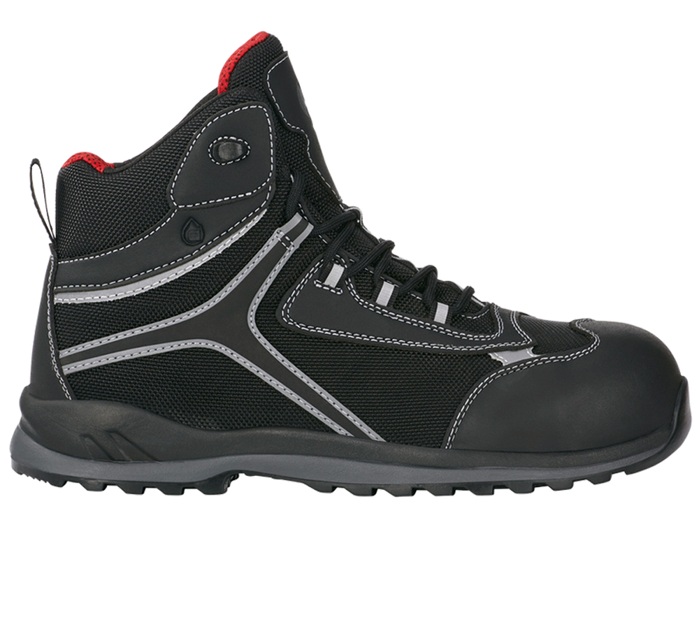 Safety Trainers: e.s. S3 scarpe antinfortunistiche Zahnia mid + nero