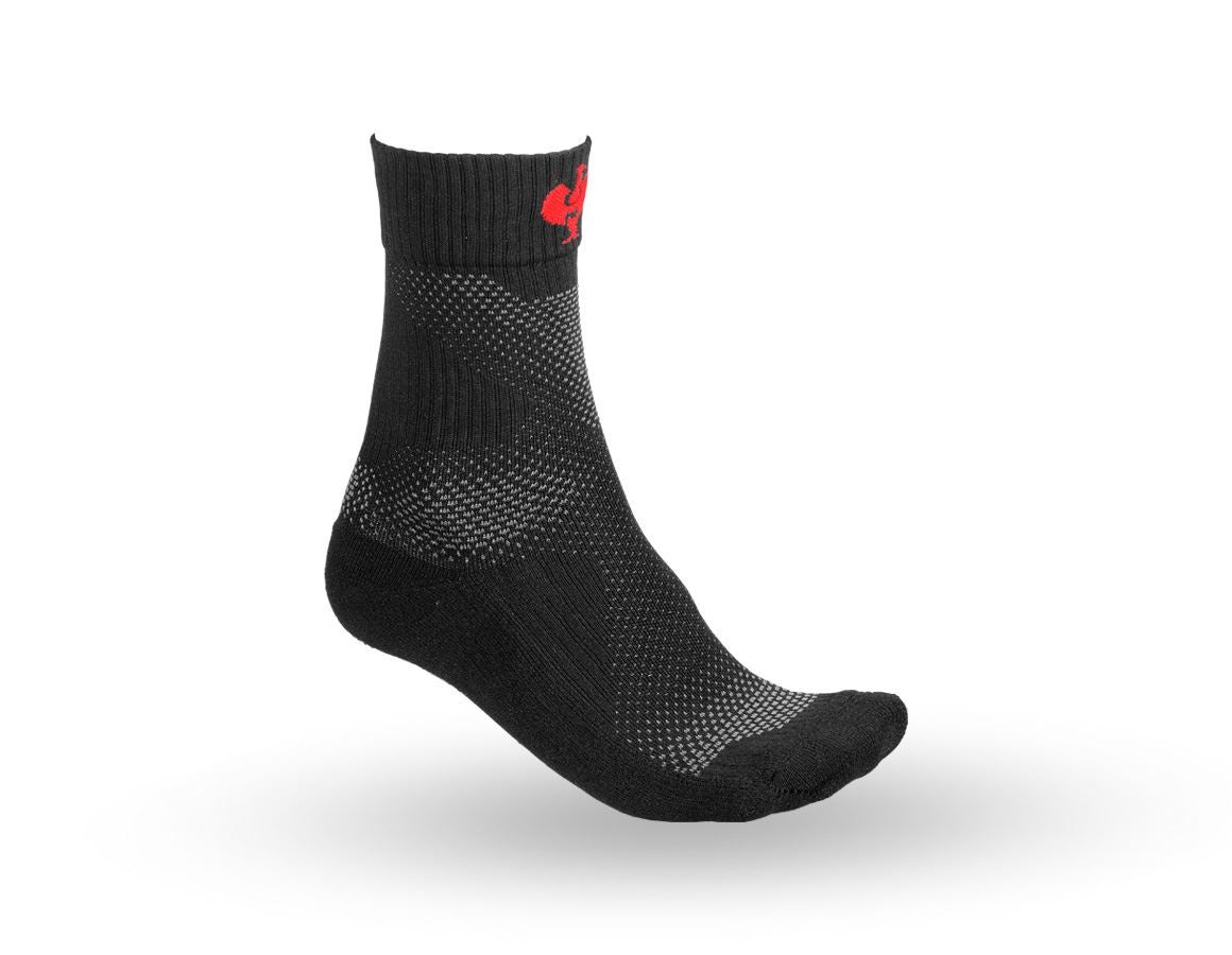 Abbigliamento: e.s. calze funzionali allseason light/high + nero/rosso strauss