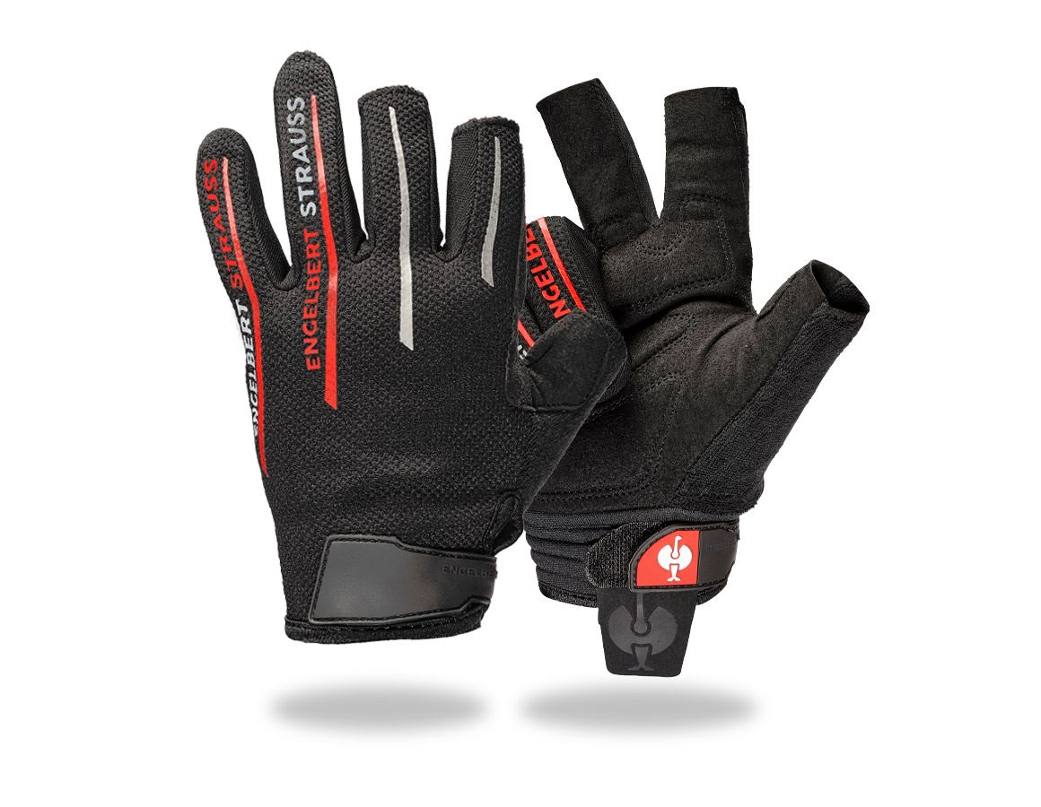Ibrido: e.s. guanti da meccanico Sensor + nero/rosso