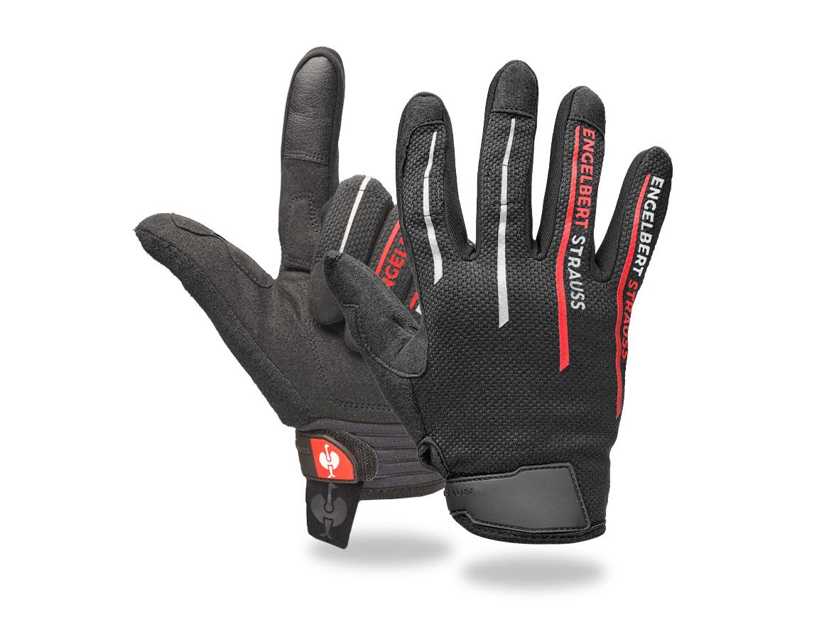 Ibrido: e.s. guanti da meccanico Sierra + nero/rosso