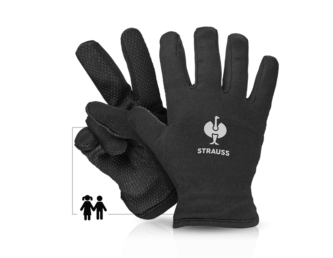 Accessori: e.s. guanti invernali in Fleece Comfort, bambino + nero