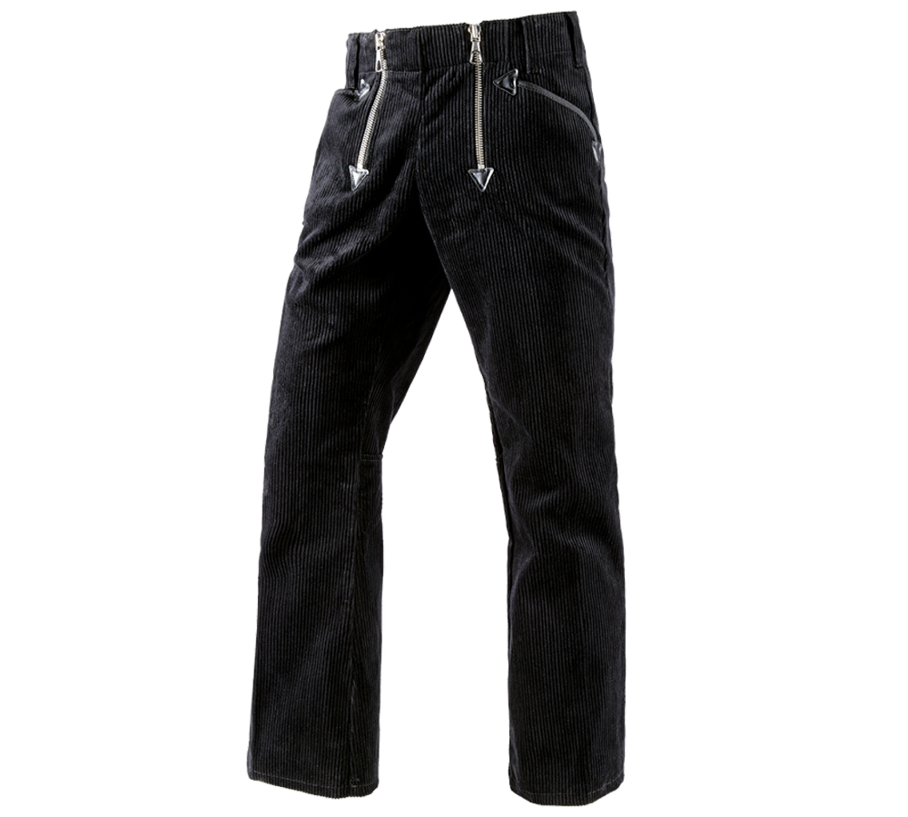 Pantaloni: e.s. pant.gilda vel. coste larghe, c. scamp. da 65 + nero