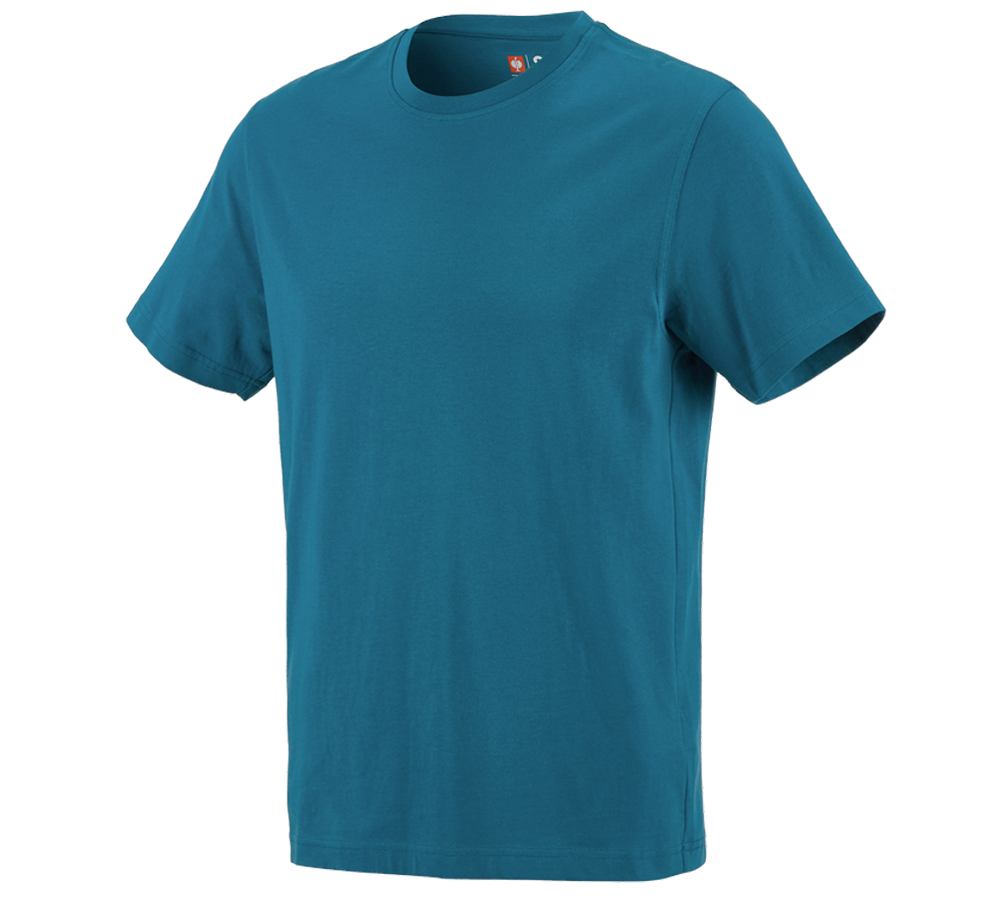 Maglie | Pullover | Camicie: e.s. t-shirt cotton + petrolio